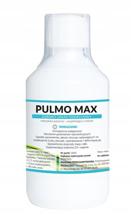 PULMO-MAX 250ml na kichanie i kaszel, układ oddechowy dla drobiu i zwierząt