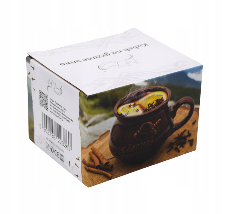 Komplet 2x KUBEK kamionkowy DO GRZAŃCA na grzane wino piwo zestaw do wina