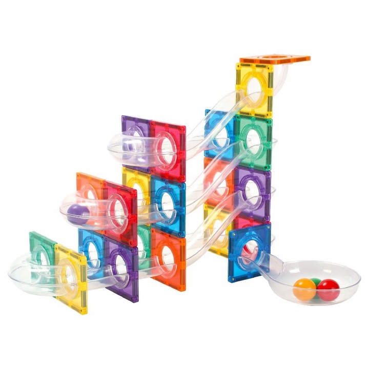 Cleverclixx - Klocki magnetyczne Ball Run Compact Pack Intense - 60 el.