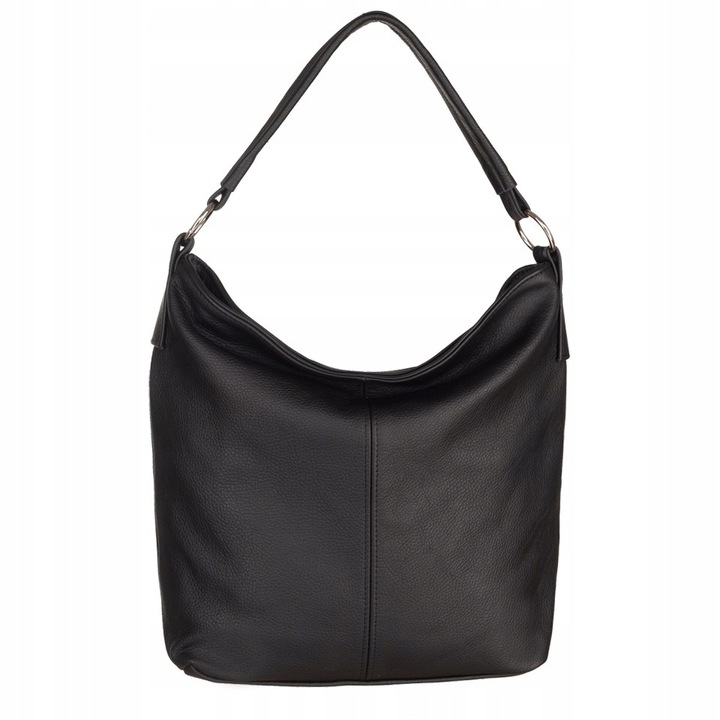 CZARNA TOREBKA SKÓRA NATURALNA WOREK SHOPPER A4 KLASYCZNA TORBA SKÓRZANA