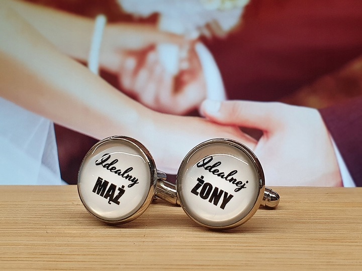 FINIA Spinki do Mankietów do z Datą Ślubu dla Pana Młodego Ślub Data
