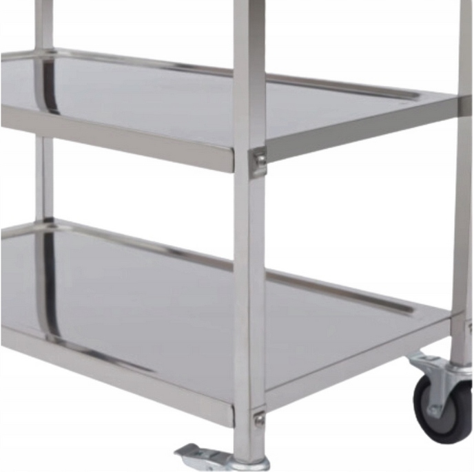 WÓZEK KELNERSKI CATERINGOWY 3 PÓŁKOWY STAL NIERDZEWNA 240 KG 95x50x93 CM