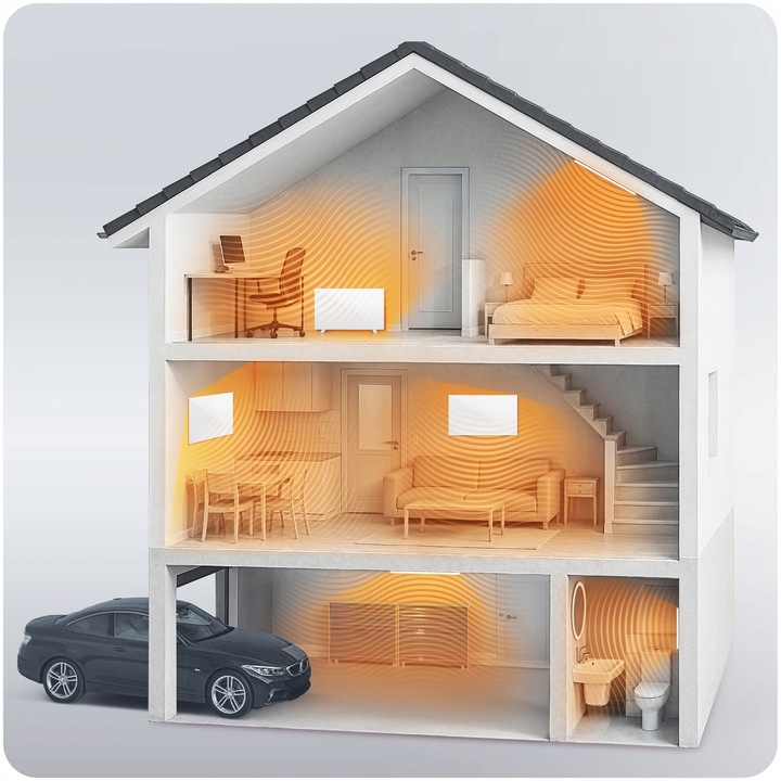 Grzejnik na podczerwień promiennik 720W panel grzewczy pilot WiFi aplikacja