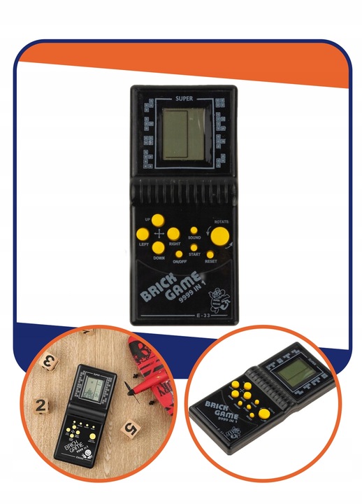 KONSOLA GRA ELEKTRONICZNA RETRO KIESZONKOWA TETRIS SNAKE WĘŻYK ZRĘCZNOŚCIOW