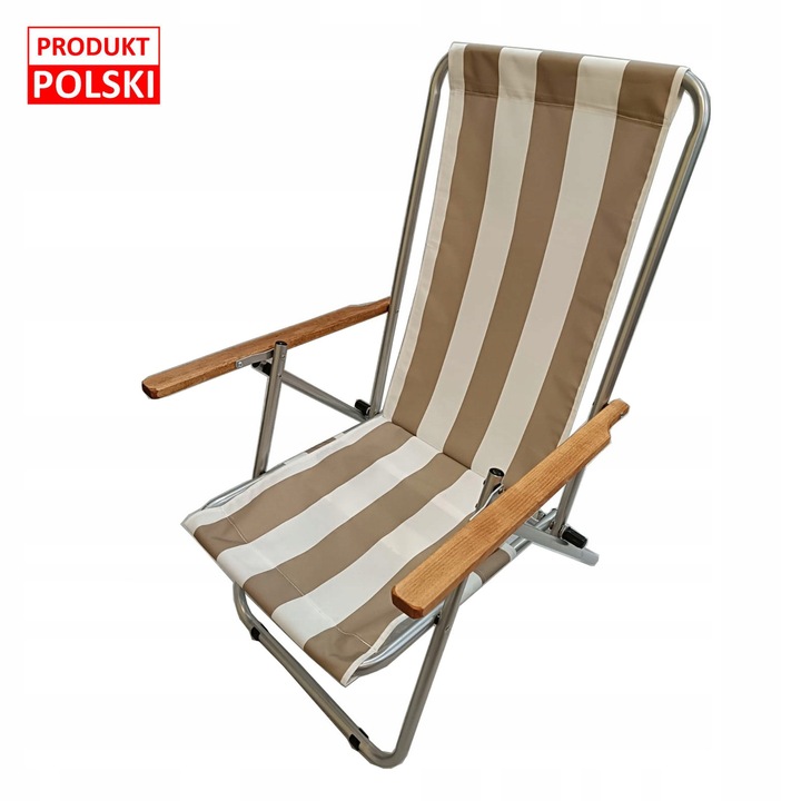 LEŻAK PLAŻOWY GUSIO WZMACNIANY 150 KG POLSKI PRODUKT KEMPING