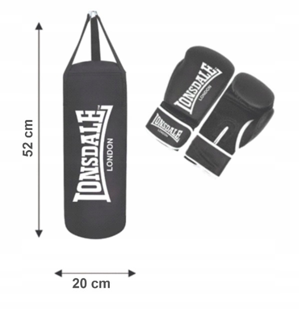 Młodzieżowy zestaw bokserski LONSDALE rękawice + worek treningowy