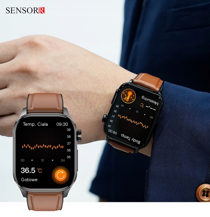 ZEGAREK MĘSKI SMARTWATCH EKG POMIAR CUKRU CIŚNIENIE TEMPERATURA ROZMOWY PL
