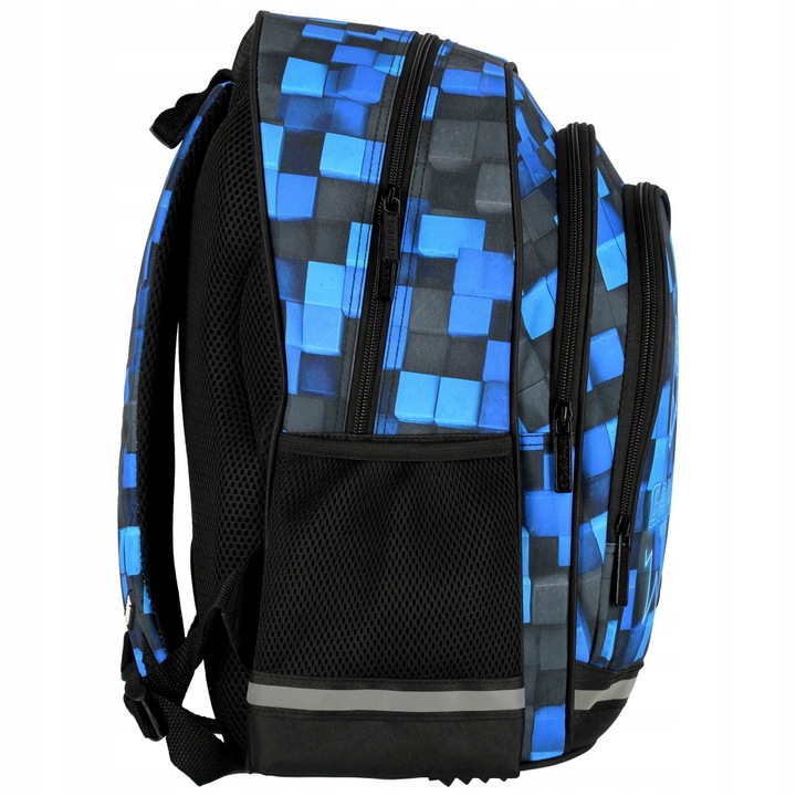 PLECAK SZKOLNY TORNISTER DLA CHŁOPCA PIKSELE NIEBIESKIE PADY W PAD PIXELE