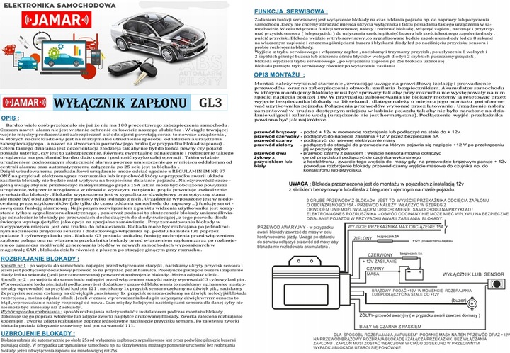 Blokada zapłonu GL3 do SYSTEMU STARTSTOP skuteczna