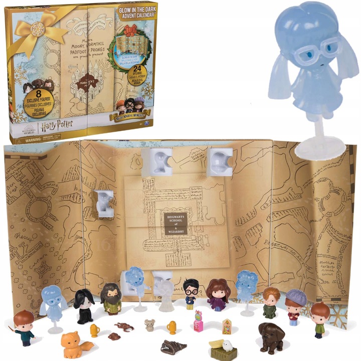 KALENDARZ ADWENTOWY HARRY POTTER WIZARDING WORLD ŚWIECĄCY W CIEMNOŚCI