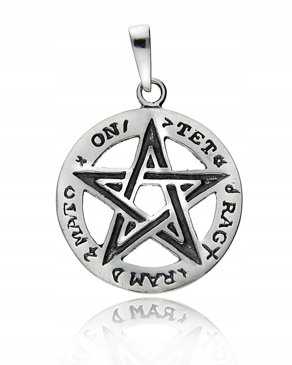 WISIOREK ZAWIESZKA SREBRNA PENTAGRAM Tetragrammaton TALIZMAN SREBRO 925