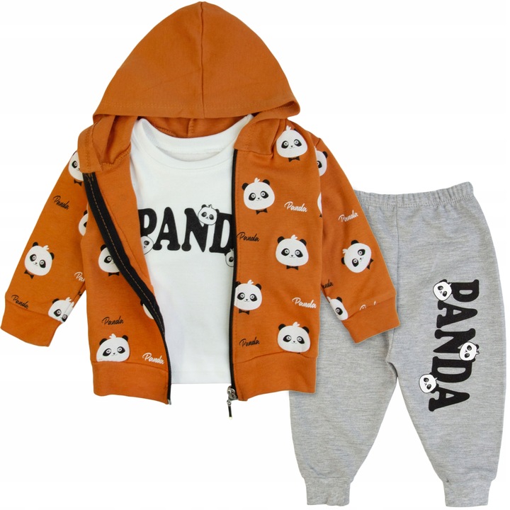KOMPLET niemowlęcy dla chłopca DZIECIĘCY panda 74