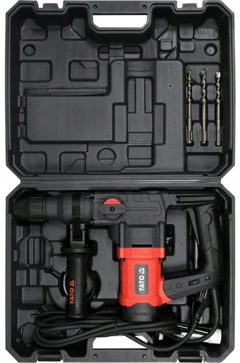 YATO MŁOT UDAROWY MŁOTOWIERTARKA SDS PLUS 1100W 4,5J 3 FUNKCJE + DŁUTA