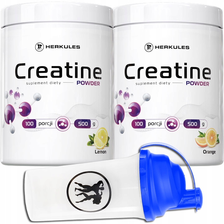 ZESTAW SHAKER I KREATYNA MONOHYDRAT PROSZEK 1000g SIŁA MASA