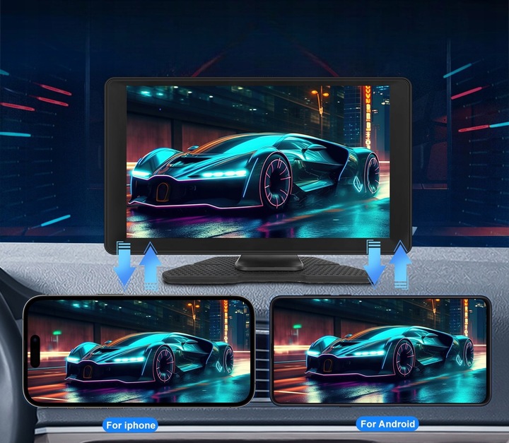 RADIO STACJA MULTIMEDIALNA WIDEOREJESTRATOR CARPLAY ANDROID 2 KAMERY DVR