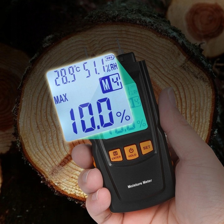 WILGOTNOŚCIOMIERZ DREWNA MIERNIK WILGOCI DRZEWA