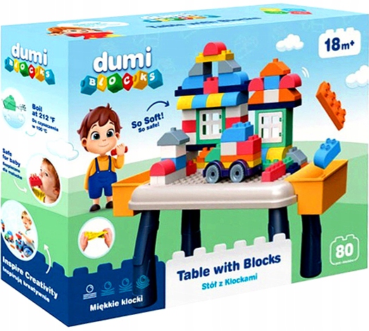Dumel DUŻE KLOCKI GUMOWE MIĘKKIE PREZENT DLA ROCZNEGO DZIECKA na mikołaja