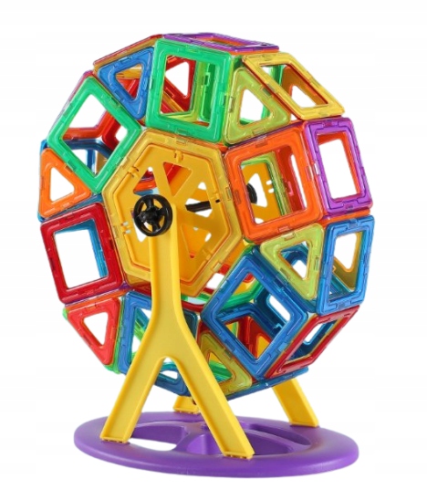 KLOCKI MAGNETYCZNE Zestaw 72 elementy Panele Figury 3D