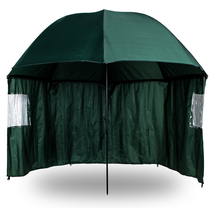 DUŻY PARASOL WĘDKARSKI 240cm WODOODPORNY namiot Z BOKAMI na ryby PARASOL