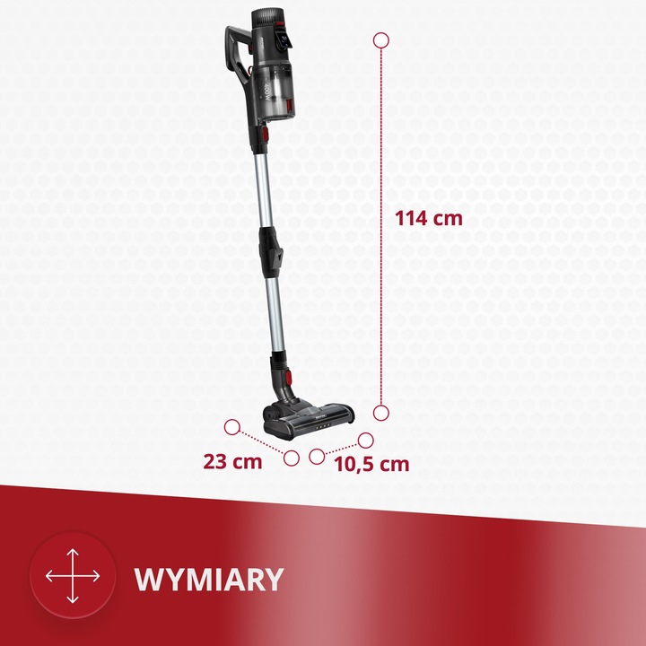 Odkurzacz pionowy bezprzewodowy mocny Flex MPM MOD-71 400 W