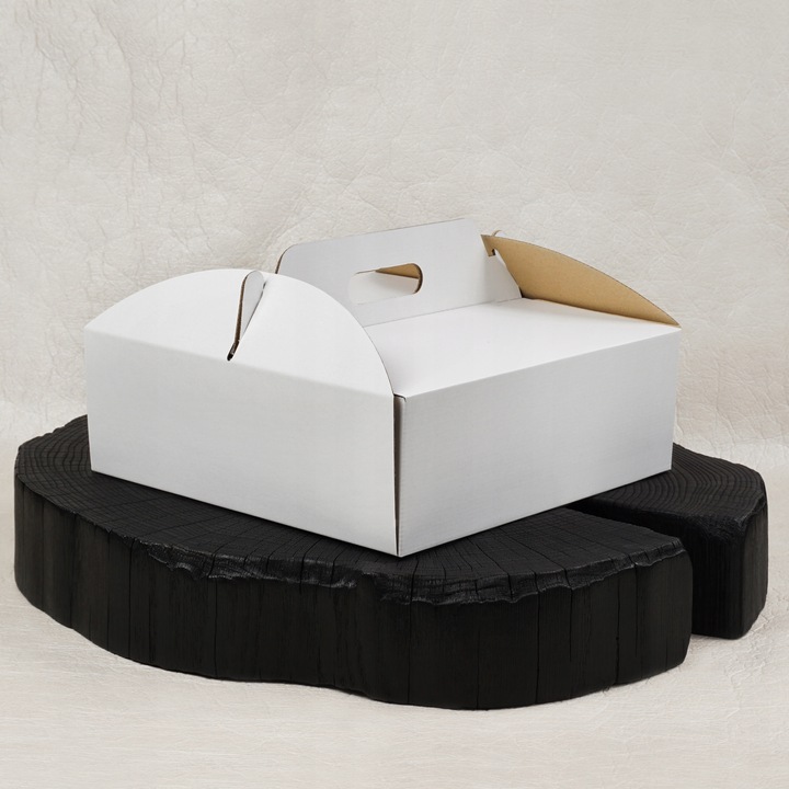 Karton pudełko na tort ciasto 35x35x15 cm BIAŁE opakowanie BARDZO MOCNE