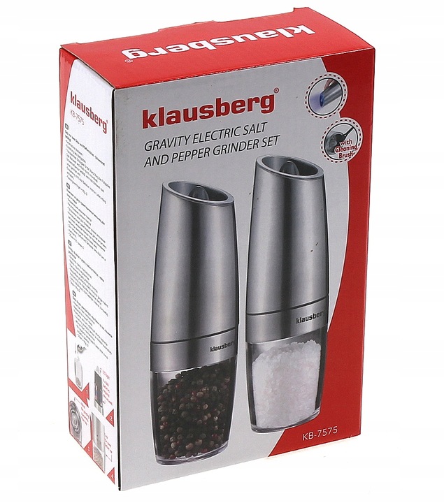 2x Młynek Grwitacyjny Zestaw młynków Pieprzu Soli