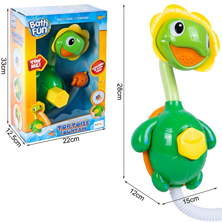 PRYSZNIC FONTANNA ŻÓŁW ŻÓŁWIK DO KĄPIELI DO WANNY DO WODY DLA DZIECI