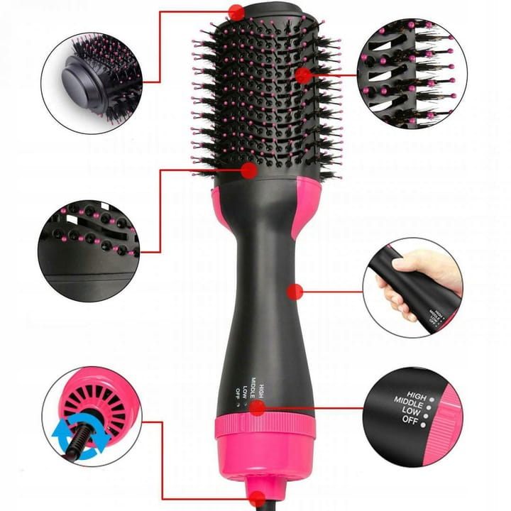 LOKÓWKO SUSZARKA PROSTOWNICA DO WŁOSÓW SZCZOTKA4w1