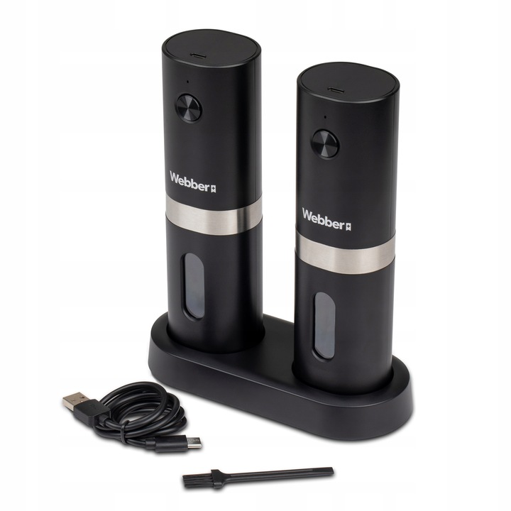 MŁYNEK DO PIEPRZU I SOLI ELEKTRYCZNY AKUMULATOROWY USB MŁYNEK DO SOLI 2 SZT