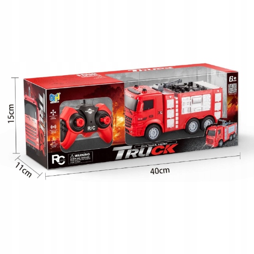 STRAŻ POŻARNA WÓZ POJAZD STRAŻACKI ZDALNIE STEROWANY MAŁY STRAŻAK DŹWIĘK