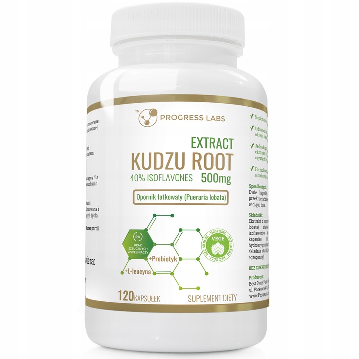 KUDZU ROOT Extract 500mg 40% isoflavones 120kaps