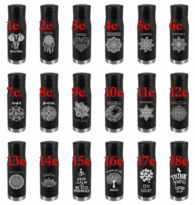 Kubek termiczny 600 ml TERMOS PREZENT szkoła biuro podróż auto TWÓJ GRAWER