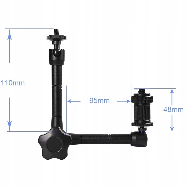 Crab Clamp Magic Arm Zacisk Studyjny Uniwersalny 1/4 3/8 + Ramię Przegubowe