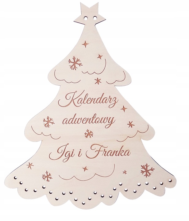 Drewniany kalendarz adwentowy, baza do kalendarza