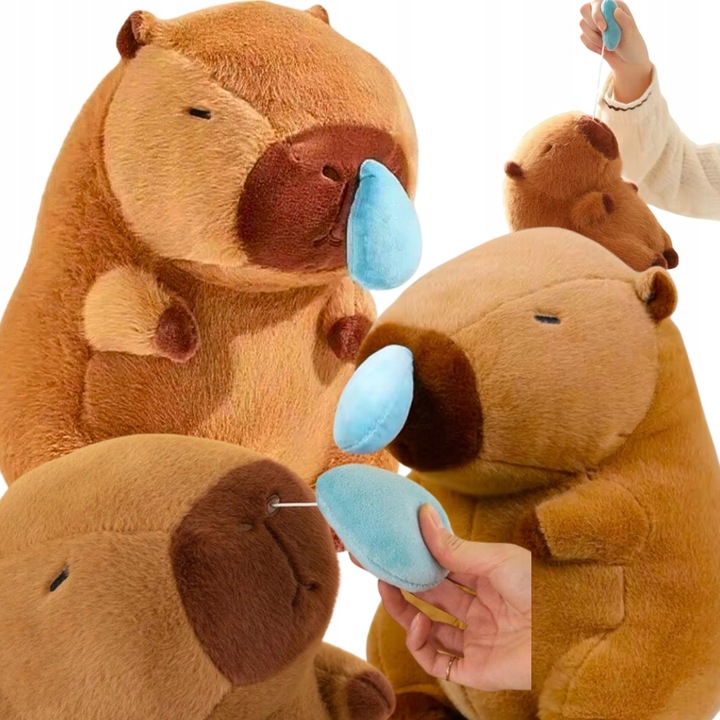 KAPIBARA ŚPIĄCA PLUSZAK ZABAWKA MASKOTKA PLUSZOWA PRZYTULANKA MIĘKKA 30CM
