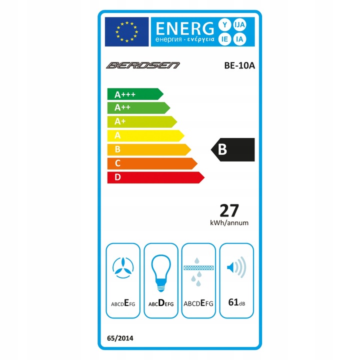OKAP PODSZAFKOWY KUCHENNY 60cm BERDSEN BIAŁY 10A
