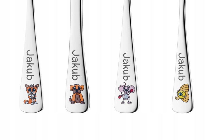 Sztućce dla Dzieci Gerlach Pychotki GRAWER PREZENT na Chrzest Roczek