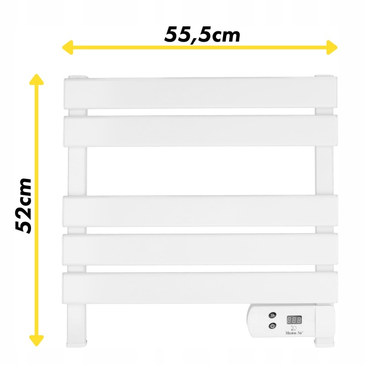 MAŁY GRZEJNIK ŁAZIENKOWY ELEKTRYCZNY drabinka suszarka timer BIAŁY 150W