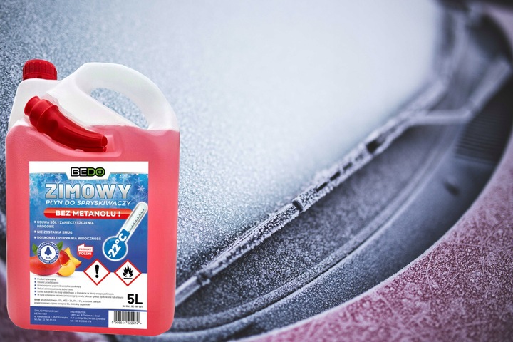 ZIMOWY PŁYN DO SPRYSKIWACZY PIĘKNY ZAPACH bez TRUJĄCEGO METANOLU !! -22 10L