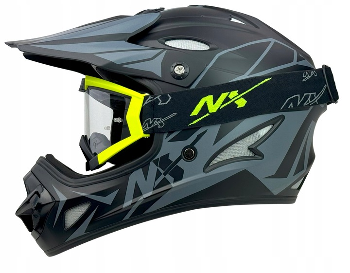 ZESTAW NX KASK + GOGLE DOWNHILL NX EXTREME r.M |KASK ROWEROWY |900g LEKKI
