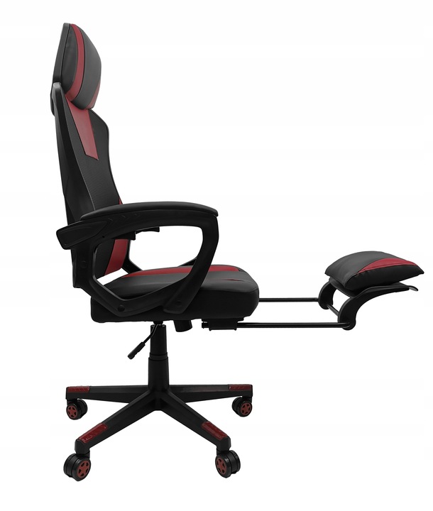 FOTEL GAMINGOWY DLA GRACZA BIUROWY KOMPUTEROWY OBROTOWY PODNÓŻEK KG100 B&R