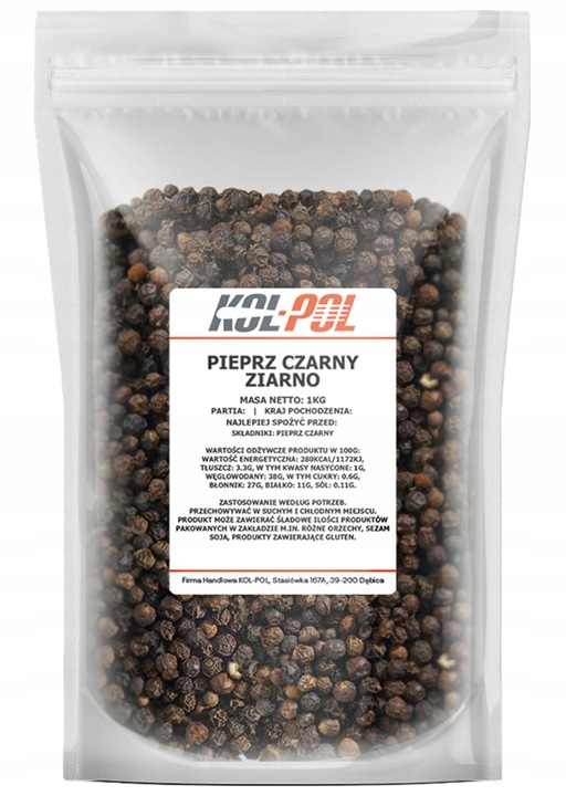 PIEPRZ CZARNY ZIARNO 1kg Aromatyczny ziarnisty