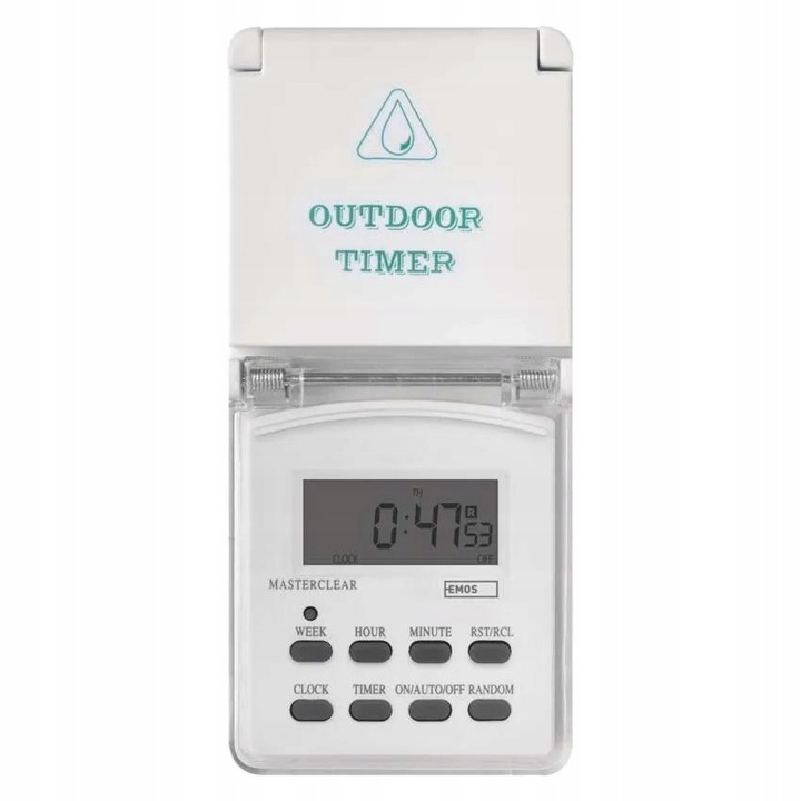 CYFROWY PROGRAMATOR CZASOWY EMOS P5507 IP44 ZEWNĘTRZNY