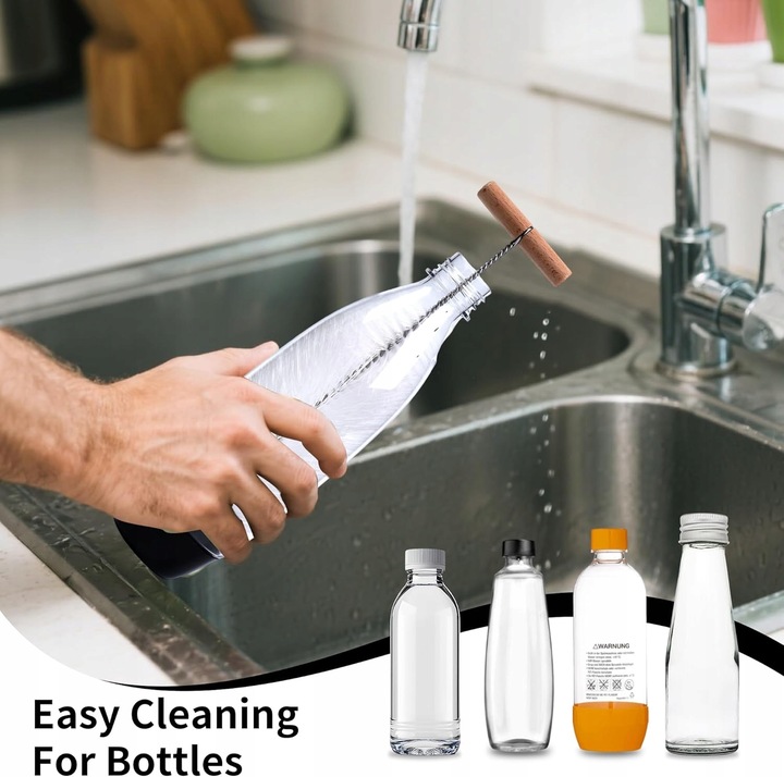 SZCZOTKA DO CZYSZCZENIA BUTELEK SODASTREAM DO BUTELEK I NACZYŃ DŁUGA 35CM