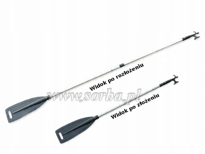 Pagaj-bosak teleskopowy czarny