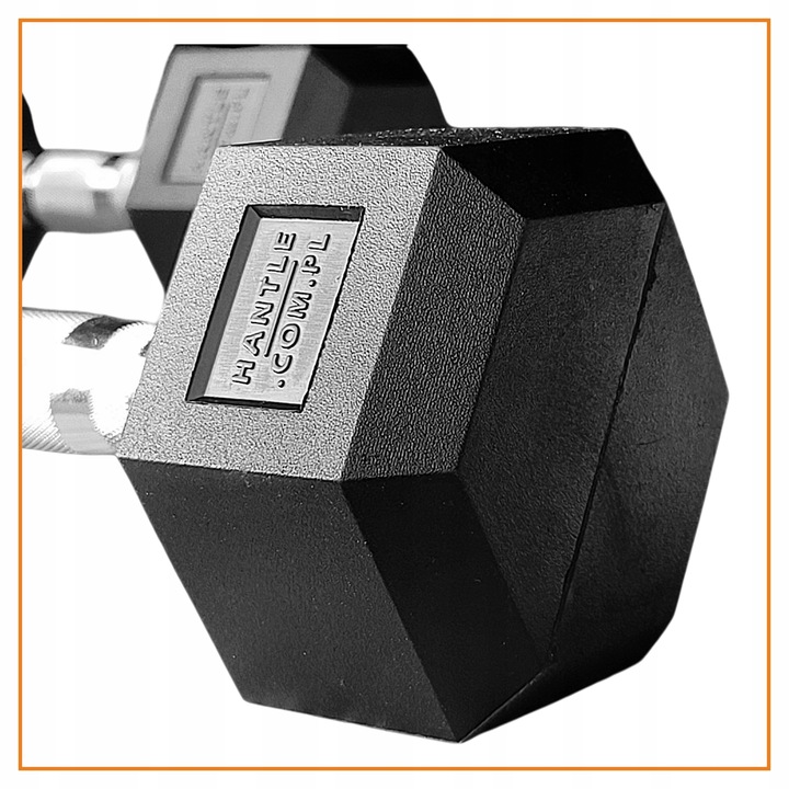 HANTLA HEX - HANTLE ŻELIWNE STALOWE GUMOWANE - 10 kg - PROFESJONALNE