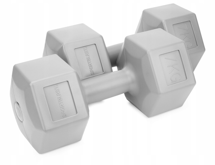 HANTLE 2x7kg hantelki CIĘŻARKI ZESTAW HANTLI BITUMICZNE do ćwiczeń 14kg