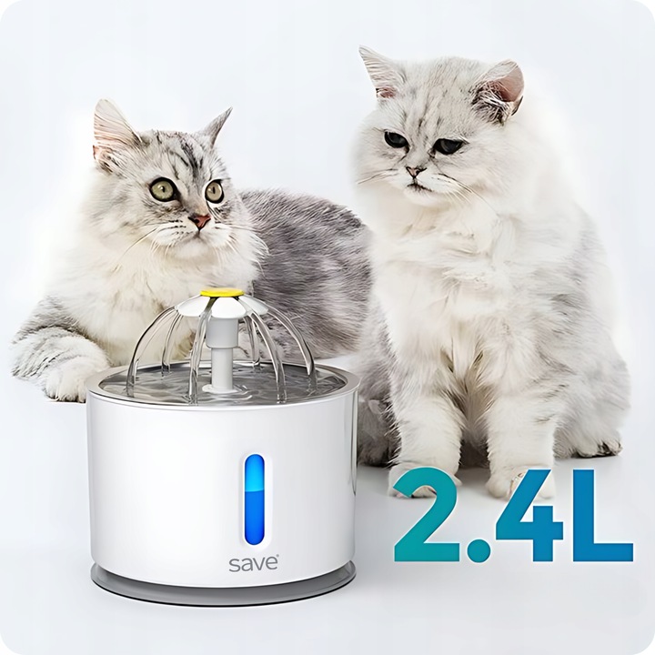 FONTANNA POIDEŁKO DLA KOTA PSA MISKA AUTOMATYCZNE POIDŁO + FILTR CICHA