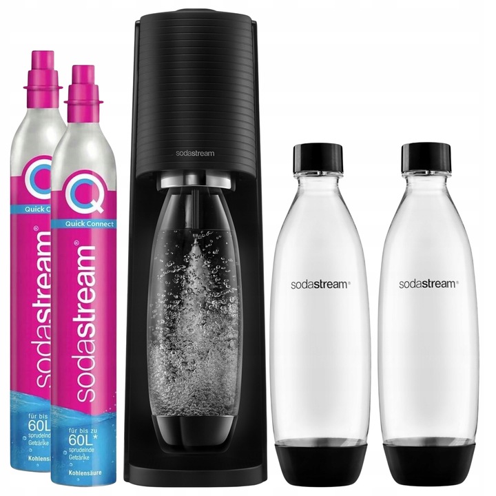 Saturator SodaStream TERRA do gazowania wody 2 butelki 2x Butla z gazem CO2
