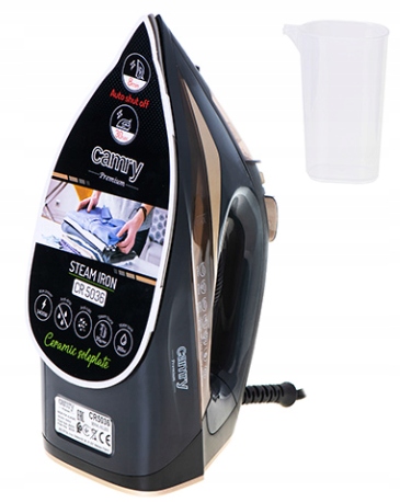 Żelazko parowe Camry 3400W 360ml stopa ceramiczna